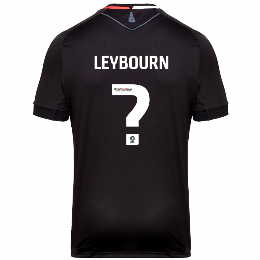 Kids Football Charlie Leybourn #0 Black Away Jersey 2024/25 T-Shirt