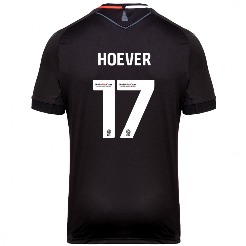 Kids Football Ki-Jana Hoever #17 Black Away Jersey 2024/25 T-Shirt