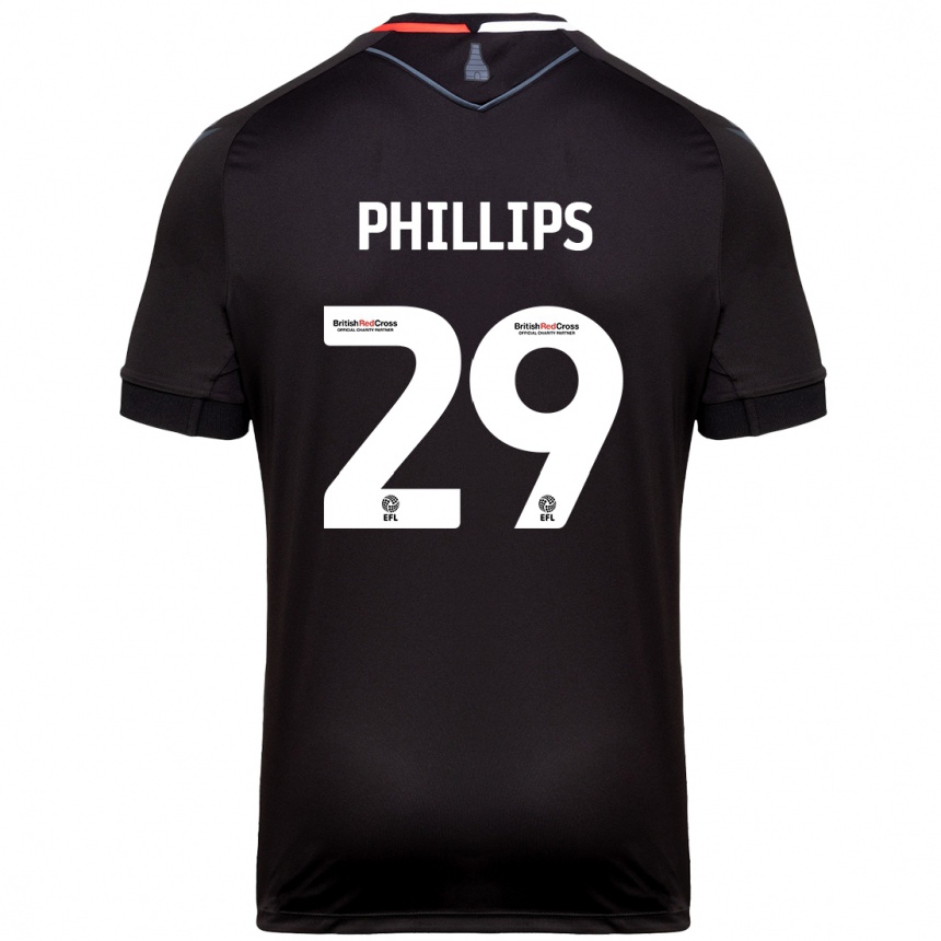 Kids Football D'margio Wright-Phillips #29 Black Away Jersey 2024/25 T-Shirt