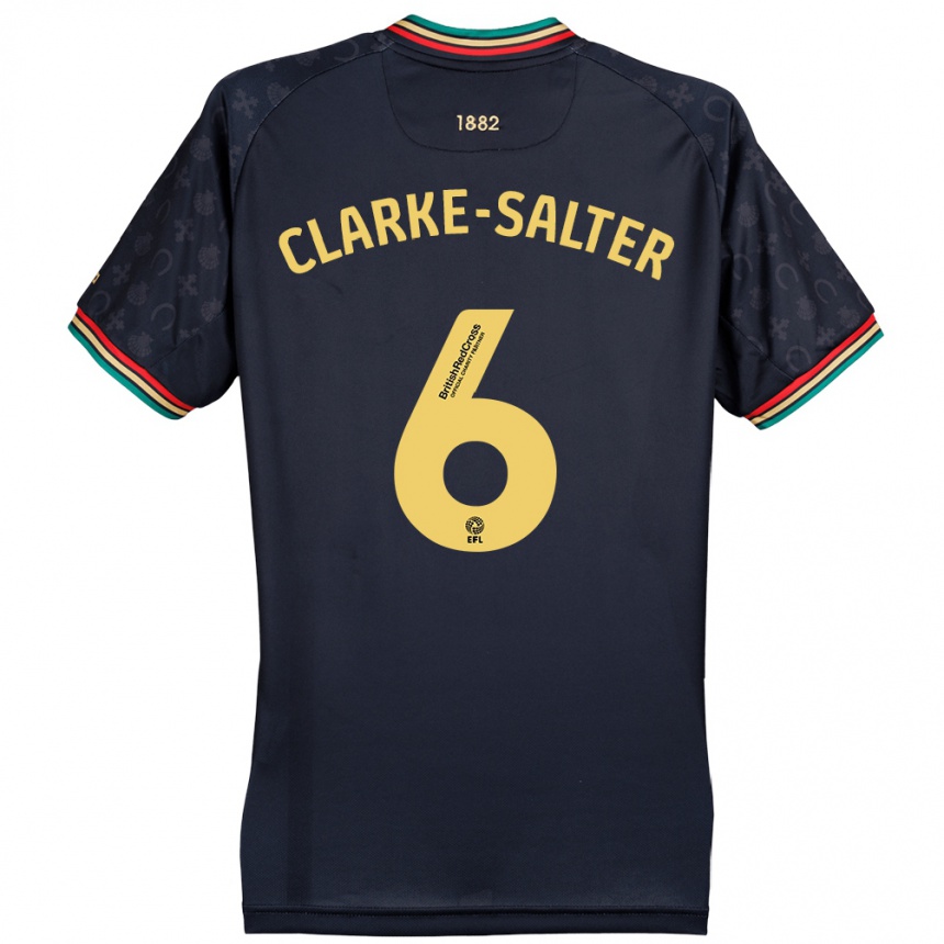 Kids Football Jake Clarke-Salter #6 Dark Navy Blue Away Jersey 2024/25 T-Shirt