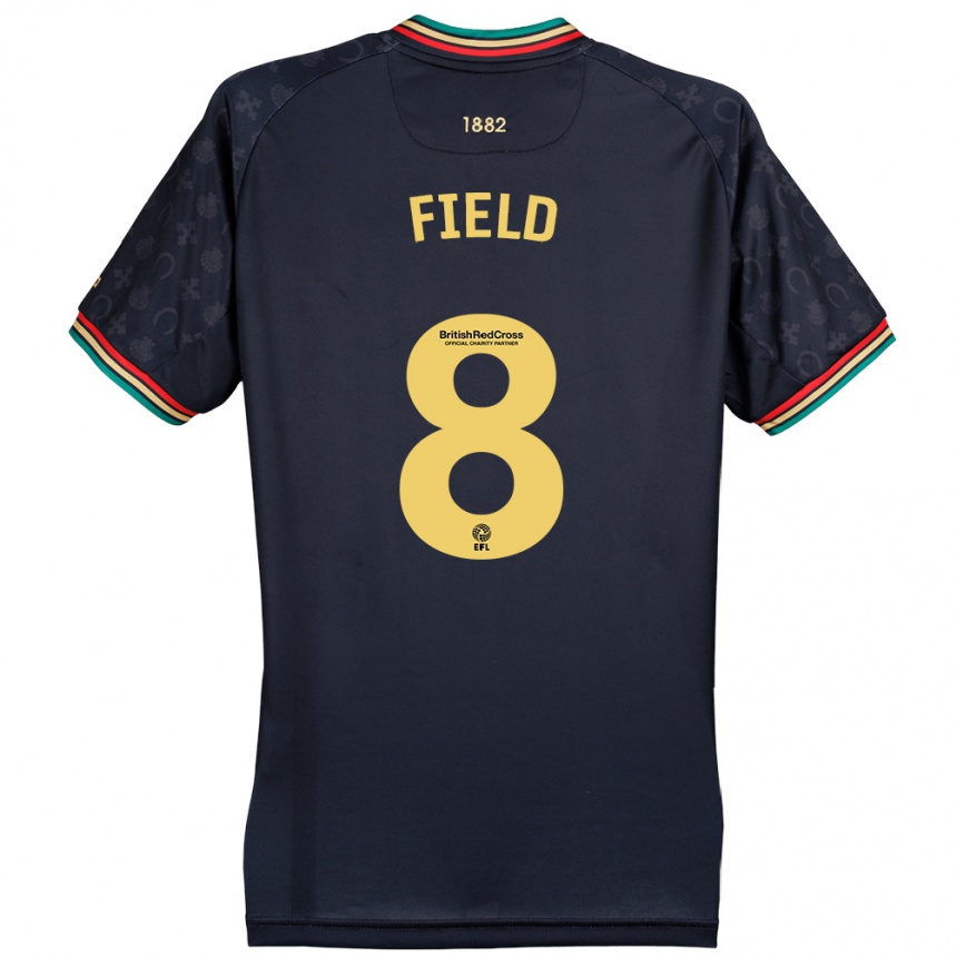 Kids Football Sam Field #8 Dark Navy Blue Away Jersey 2024/25 T-Shirt