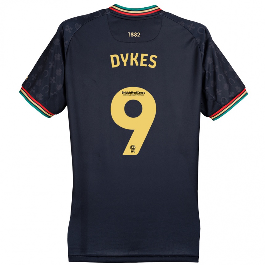 Kids Football Lyndon Dykes #9 Dark Navy Blue Away Jersey 2024/25 T-Shirt