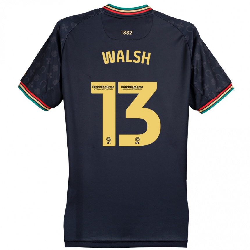 Kids Football Joe Walsh #13 Dark Navy Blue Away Jersey 2024/25 T-Shirt