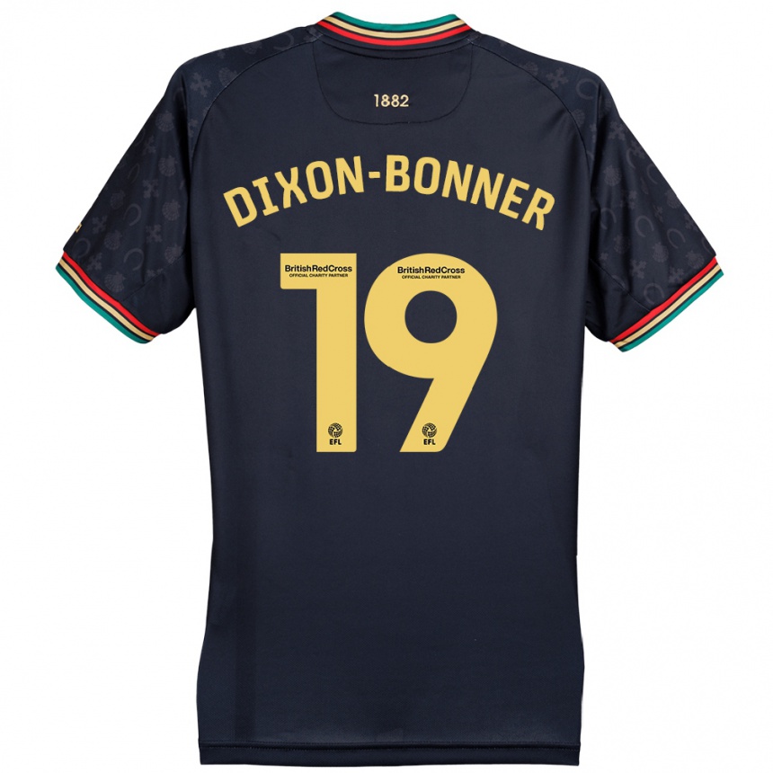 Kids Football Elijah Dixon-Bonner #19 Dark Navy Blue Away Jersey 2024/25 T-Shirt