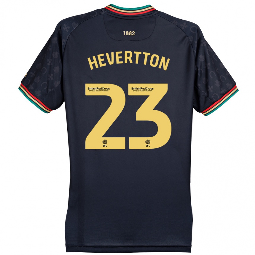 Kids Football Hevertton #23 Dark Navy Blue Away Jersey 2024/25 T-Shirt