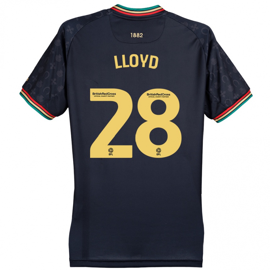 Kids Football Alfie Lloyd #28 Dark Navy Blue Away Jersey 2024/25 T-Shirt