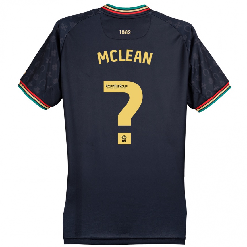 Kids Football Mason Mclean #0 Dark Navy Blue Away Jersey 2024/25 T-Shirt