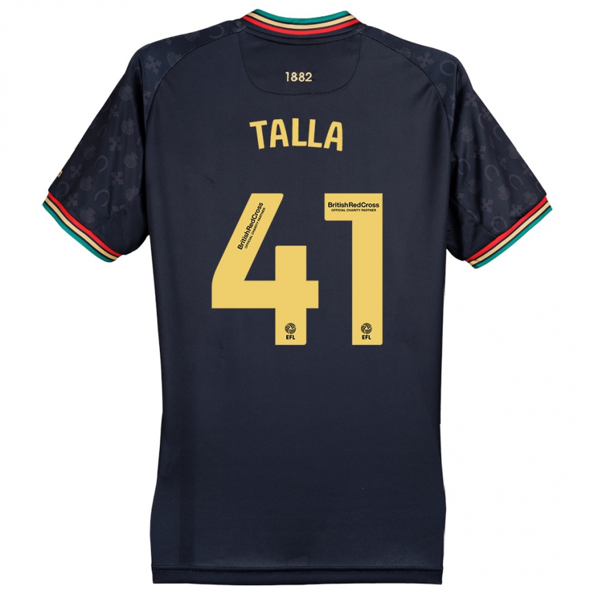 Kids Football Lorent Talla #41 Dark Navy Blue Away Jersey 2024/25 T-Shirt