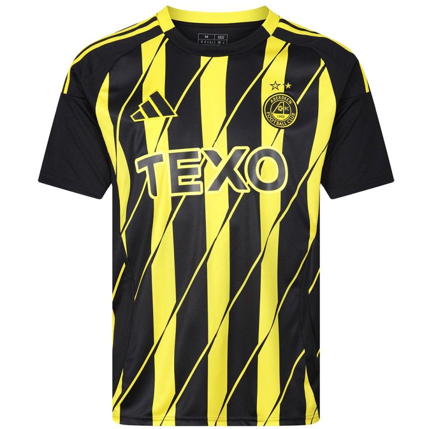 Kids Football Eilidh Shore #7 Black Yellow Away Jersey 2024/25 T-Shirt