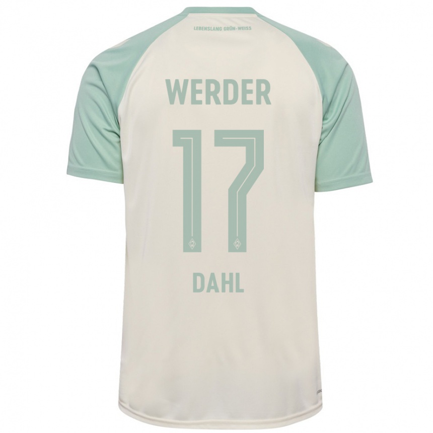 Kids Football Amira Dahl #17 Off-White Light Green Away Jersey 2024/25 T-Shirt