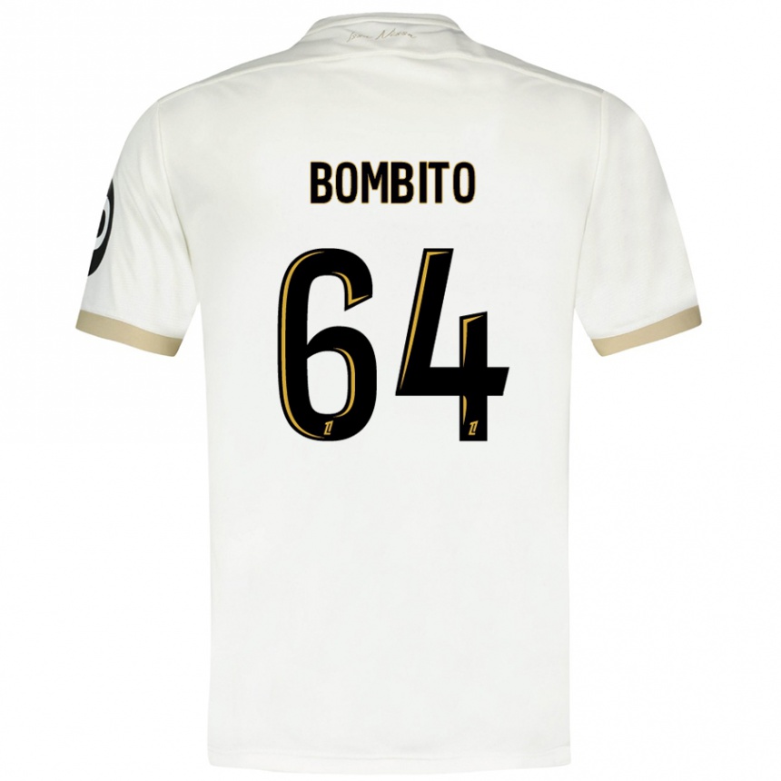 Kids Football Moïse Bombito #64 White Gold Away Jersey 2024/25 T-Shirt