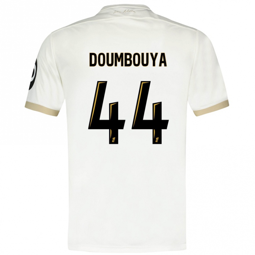 Kids Football Amidou Doumbouya #44 White Gold Away Jersey 2024/25 T-Shirt