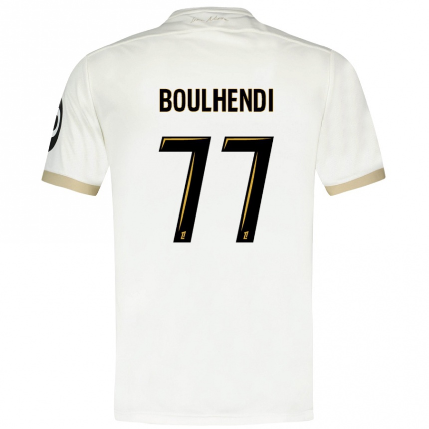 Kids Football Teddy Boulhendi #77 White Gold Away Jersey 2024/25 T-Shirt