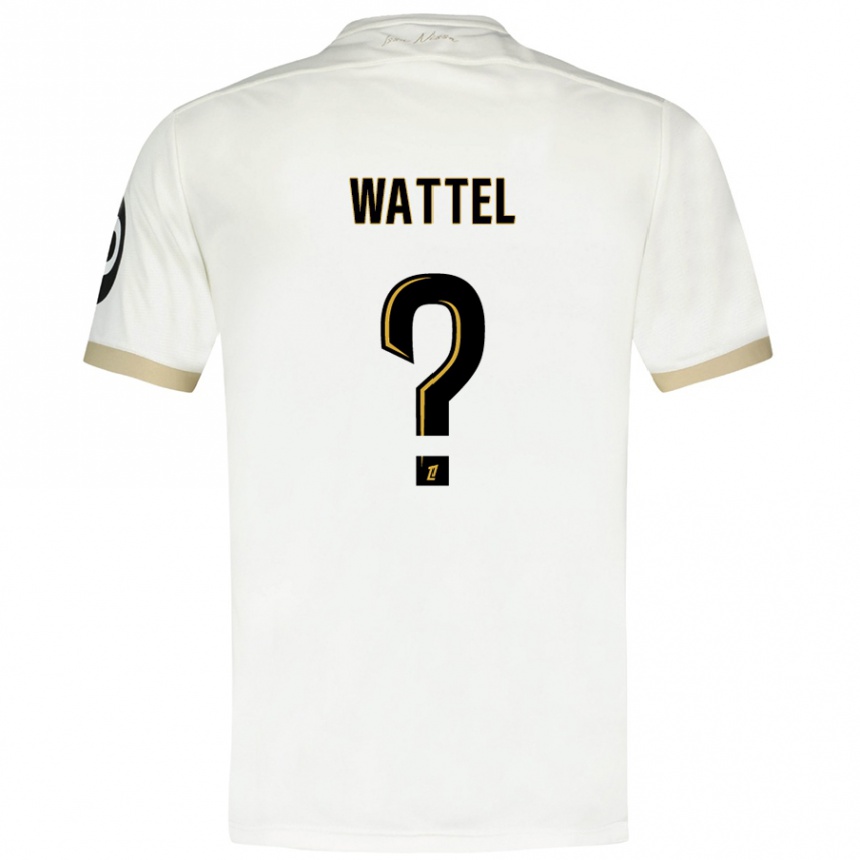 Kids Football Sami Wattel #0 White Gold Away Jersey 2024/25 T-Shirt