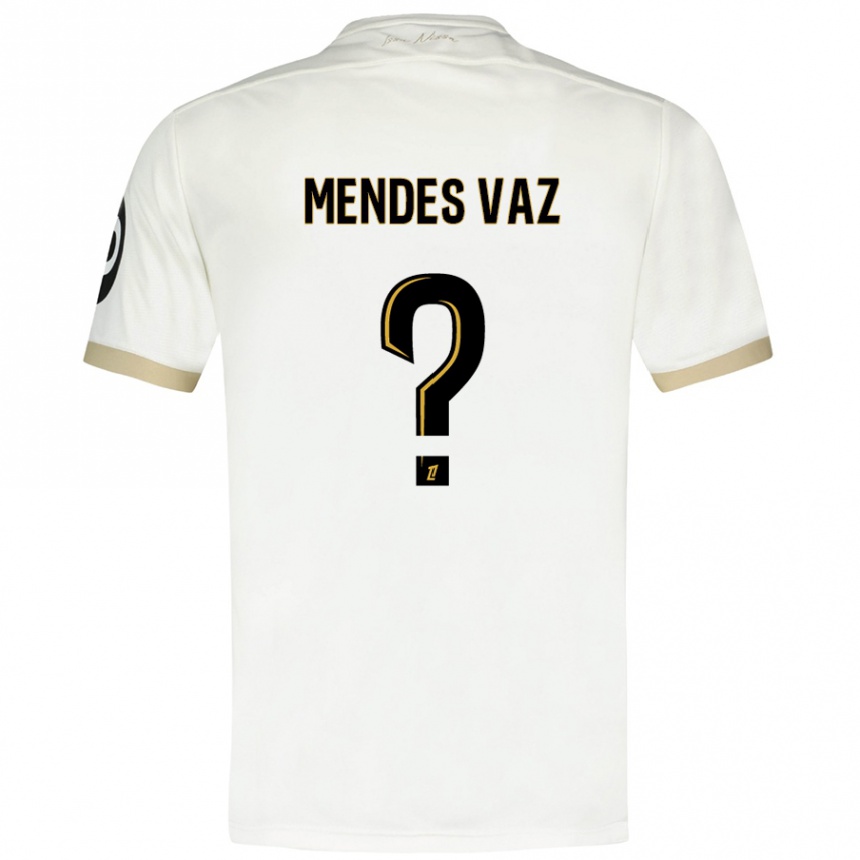 Kids Football Hernâni Mendes Vaz #0 White Gold Away Jersey 2024/25 T-Shirt