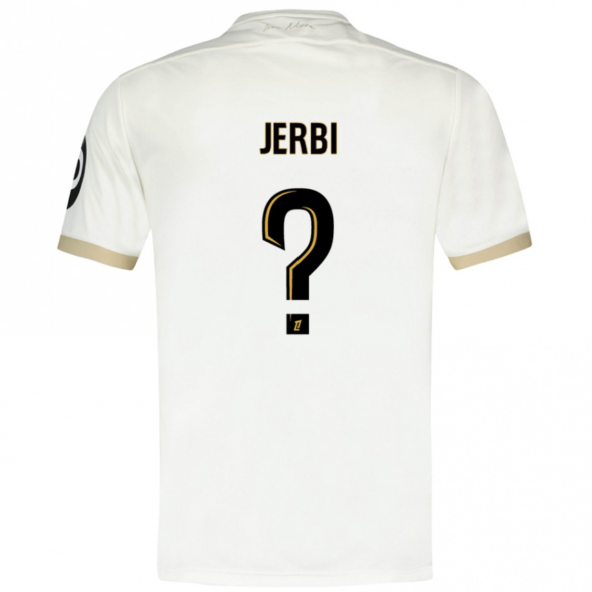 Kids Football Rayan Jerbi #0 White Gold Away Jersey 2024/25 T-Shirt