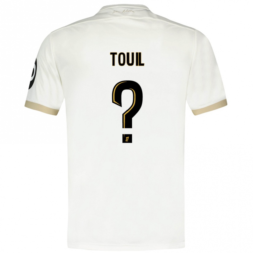 Kids Football Yanis Touil #0 White Gold Away Jersey 2024/25 T-Shirt