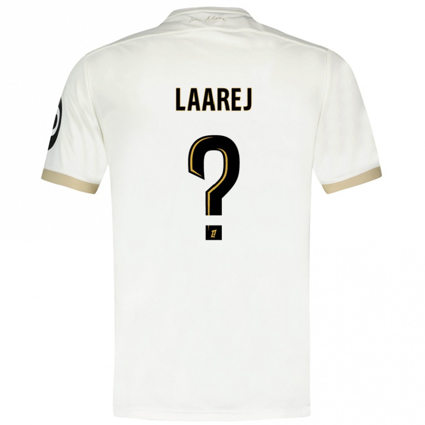 Kids Football Nassim Laarej #0 White Gold Away Jersey 2024/25 T-Shirt