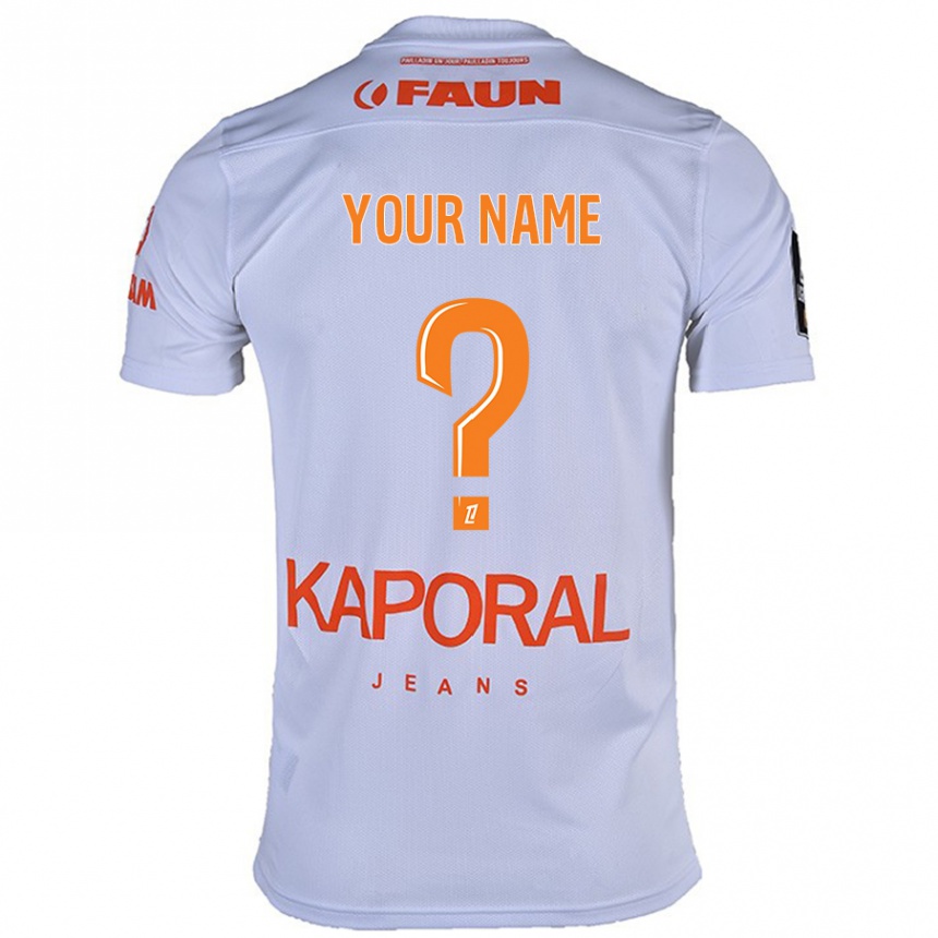 Kids Football Your Name #0 White Away Jersey 2024/25 T-Shirt