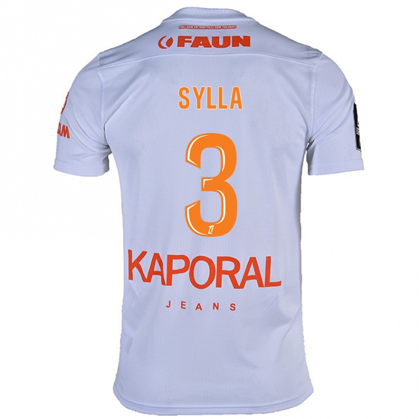 Kids Football Issiaga Sylla #3 White Away Jersey 2024/25 T-Shirt