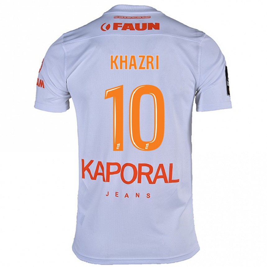 Kids Football Wahbi Khazri #10 White Away Jersey 2024/25 T-Shirt