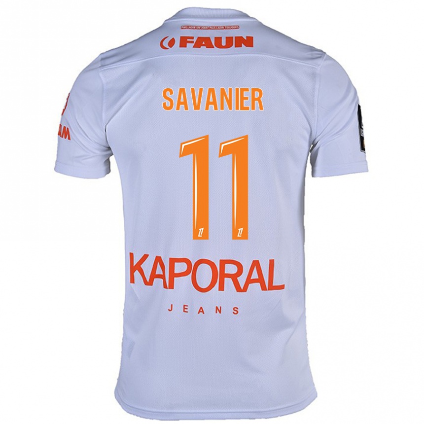 Kids Football Téji Savanier #11 White Away Jersey 2024/25 T-Shirt