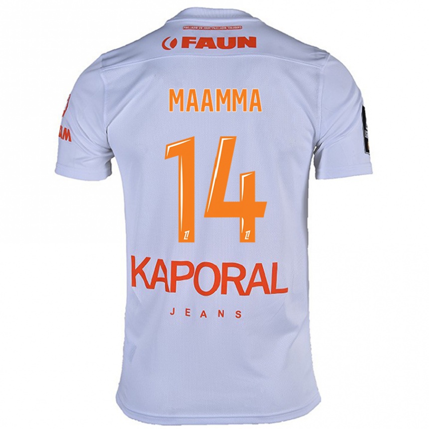 Kids Football Othmane Maamma #14 White Away Jersey 2024/25 T-Shirt