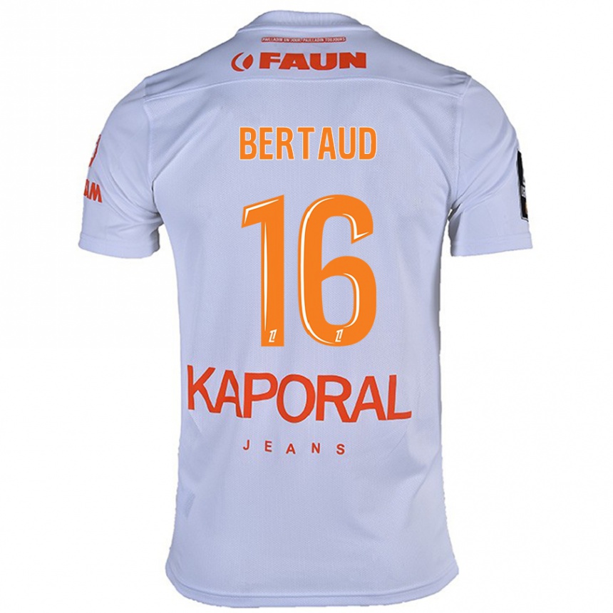 Kids Football Dimitry Bertaud #16 White Away Jersey 2024/25 T-Shirt