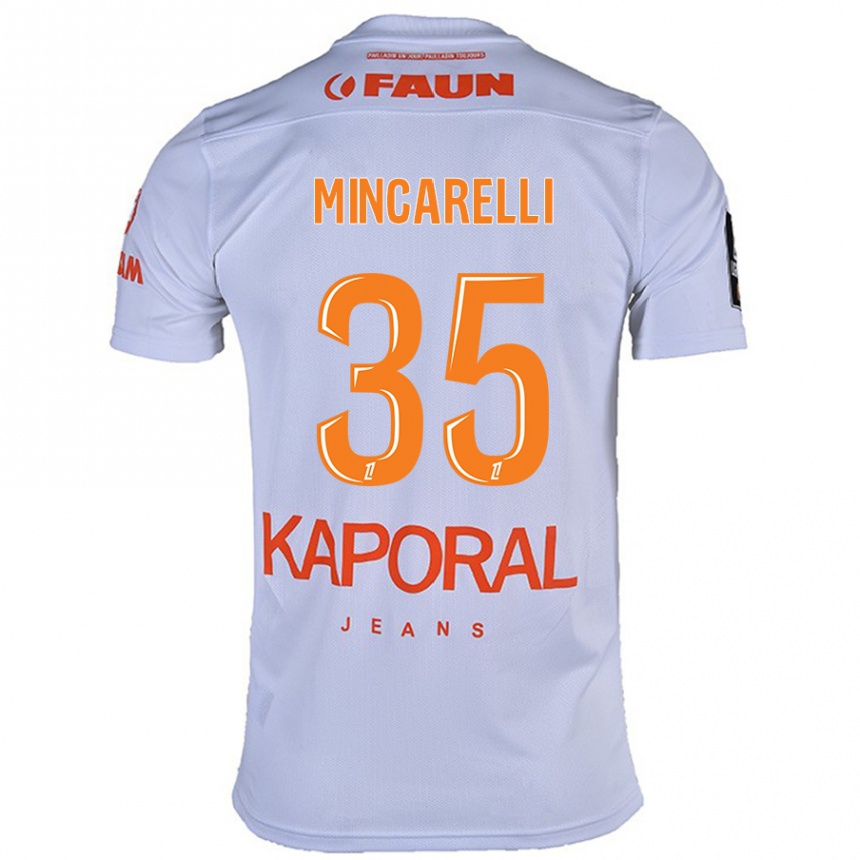 Kids Football Lucas Mincarelli #35 White Away Jersey 2024/25 T-Shirt