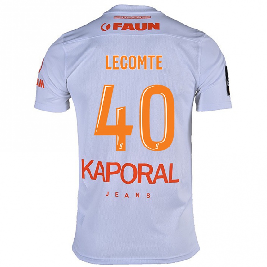 Kids Football Benjamin Lecomte #40 White Away Jersey 2024/25 T-Shirt