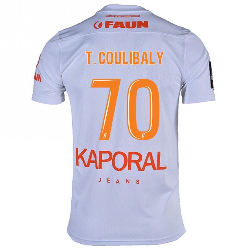 Kids Football Tanguy Coulibaly #70 White Away Jersey 2024/25 T-Shirt