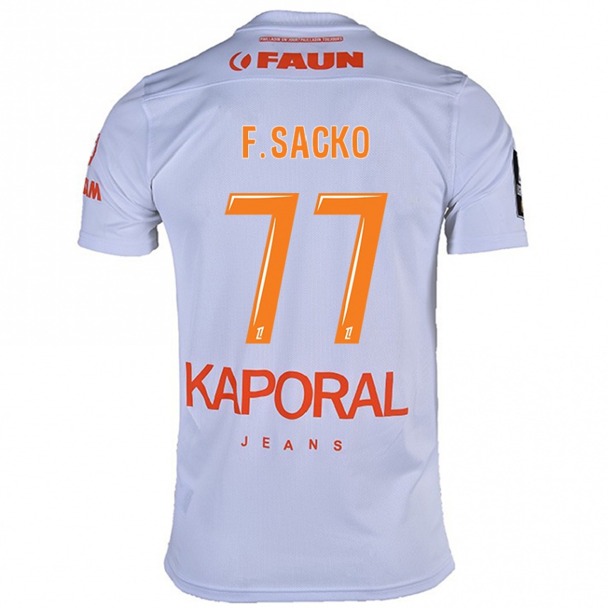 Kids Football Falaye Sacko #77 White Away Jersey 2024/25 T-Shirt