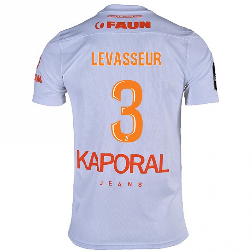 Kids Football Marie Levasseur #3 White Away Jersey 2024/25 T-Shirt