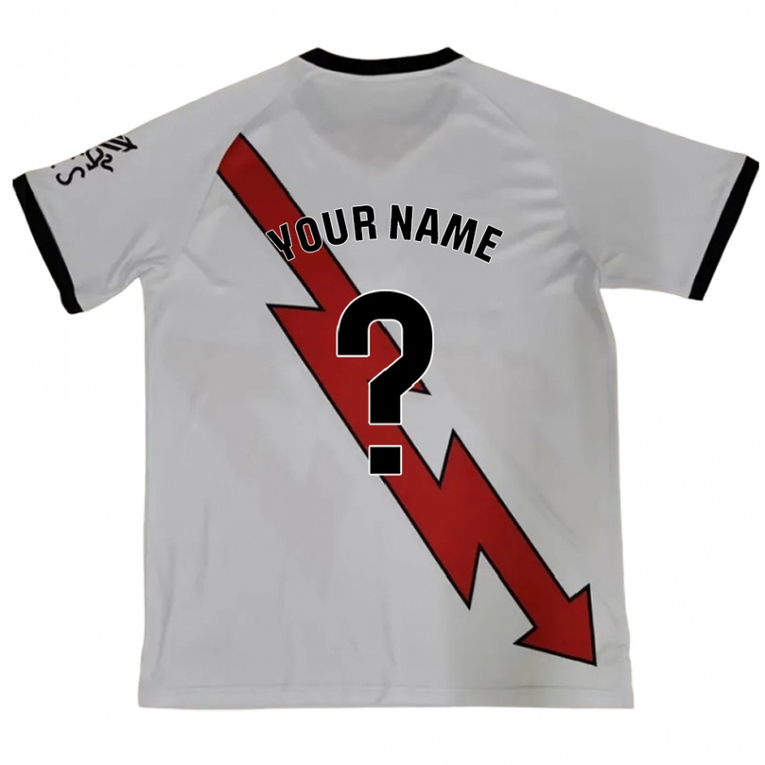 Kids Football Your Name #0 Red Away Jersey 2024/25 T-Shirt