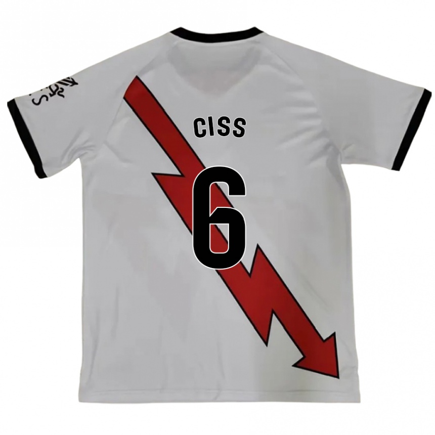 Kids Football Pathé Ciss #6 Red Away Jersey 2024/25 T-Shirt