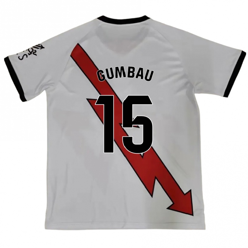 Kids Football Gerard Gumbau #15 Red Away Jersey 2024/25 T-Shirt