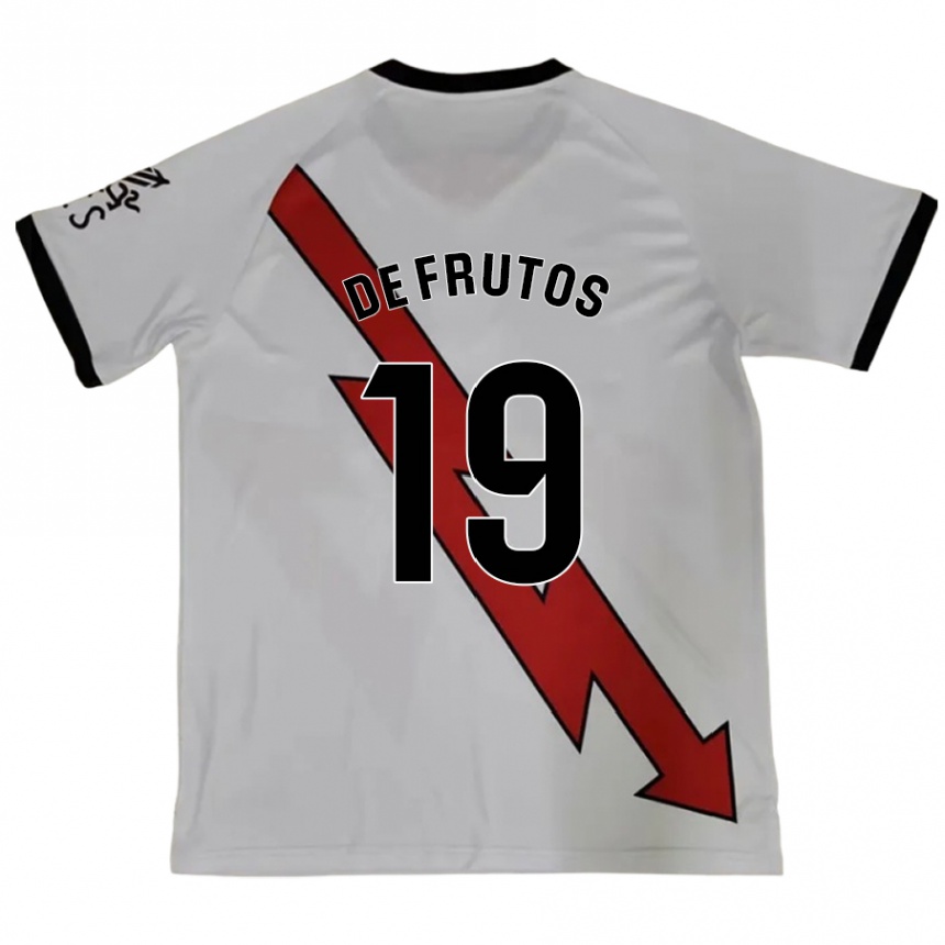 Kids Football Jorge De Frutos #19 Red Away Jersey 2024/25 T-Shirt