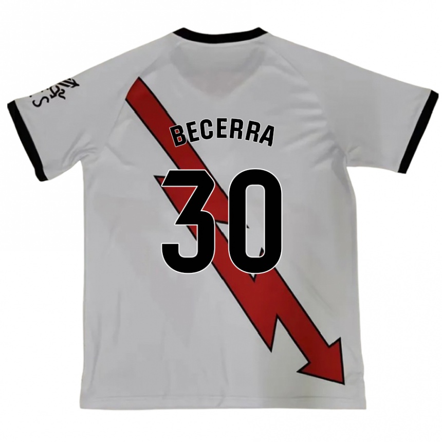 Kids Football Samuel Becerra #30 Red Away Jersey 2024/25 T-Shirt