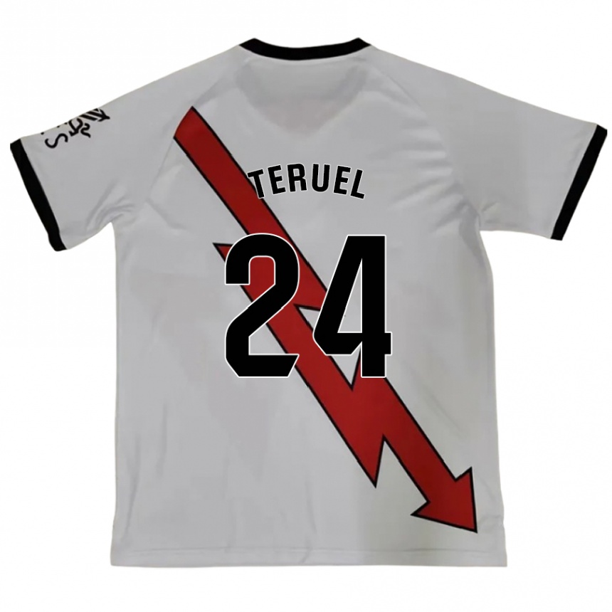 Kids Football Laura Teruel Montero #24 Red Away Jersey 2024/25 T-Shirt