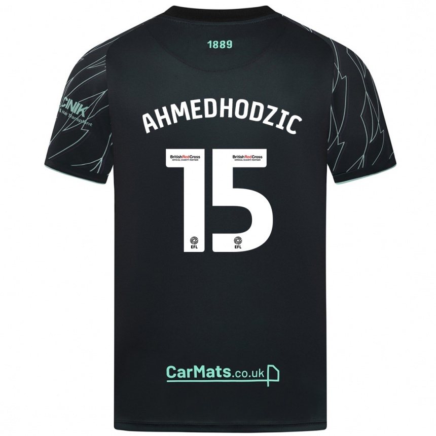 Kids Football Anel Ahmedhodzic #15 Black Green Away Jersey 2024/25 T-Shirt