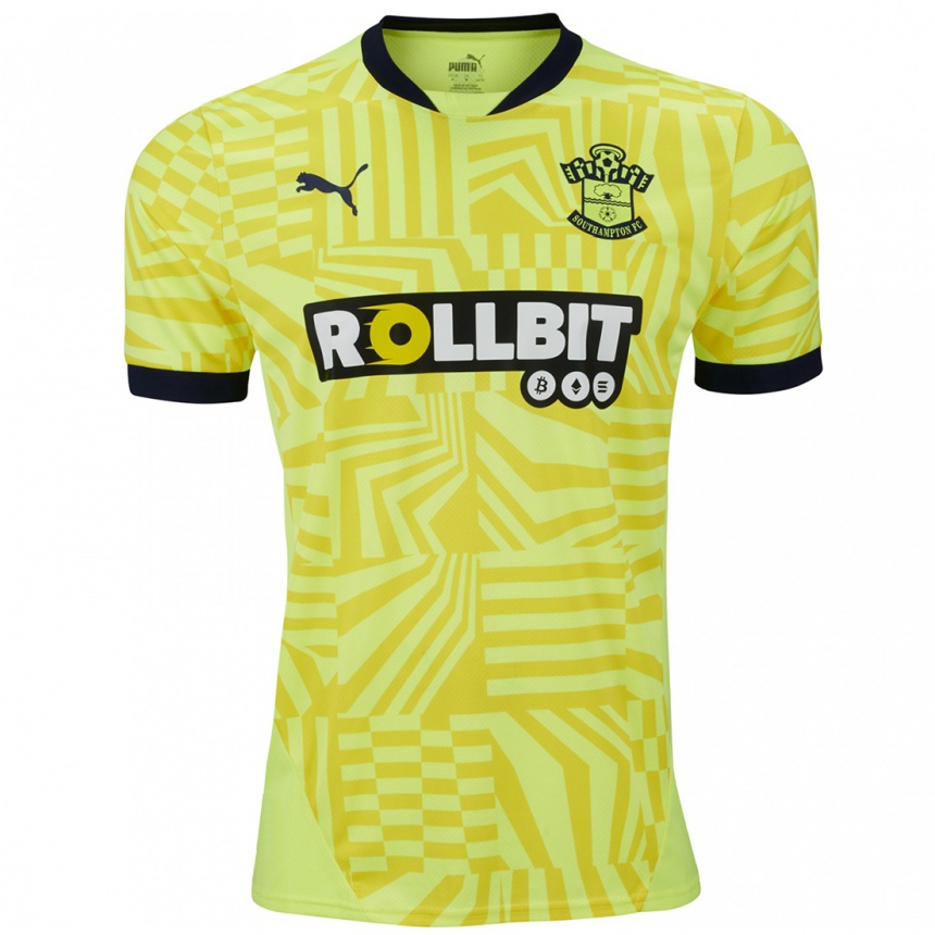 Kids Football Rachel Brown #24 Yellow Away Jersey 2024/25 T-Shirt