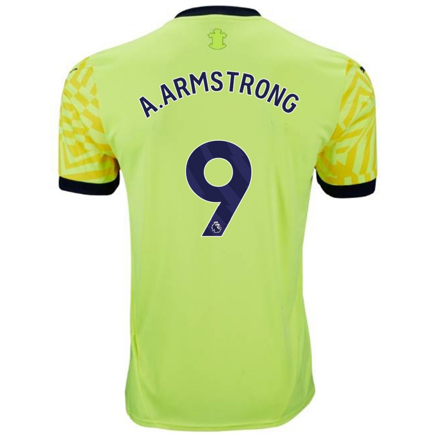 Kids Football Adam Armstrong #9 Yellow Away Jersey 2024/25 T-Shirt