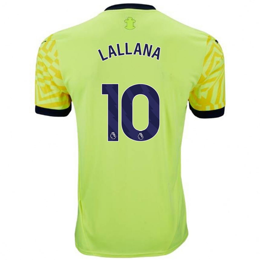 Kids Football Adam Lallana #10 Yellow Away Jersey 2024/25 T-Shirt