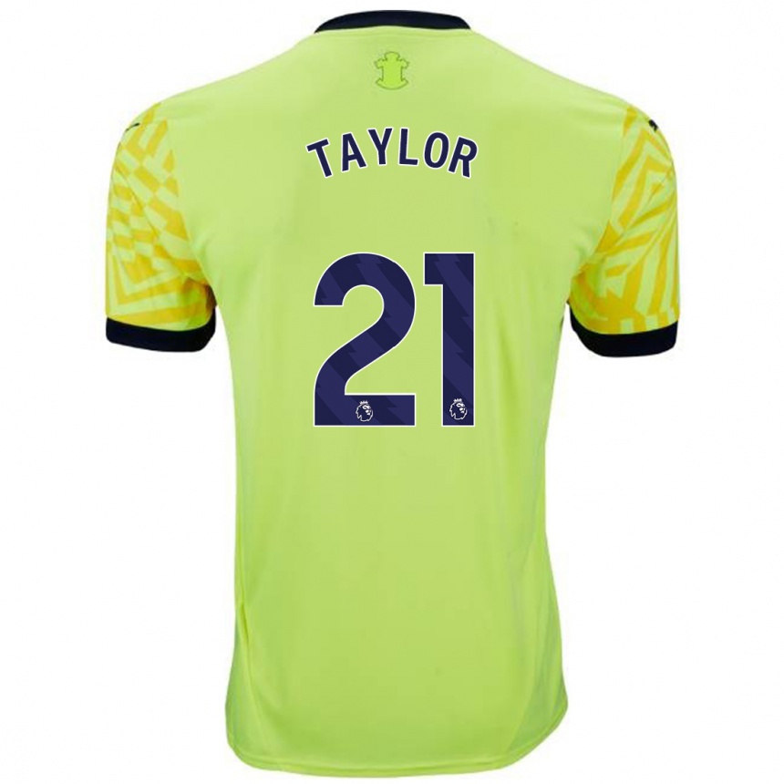 Kids Football Charlie Taylor #21 Yellow Away Jersey 2024/25 T-Shirt