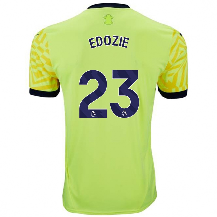 Kids Football Samuel Edozie #23 Yellow Away Jersey 2024/25 T-Shirt