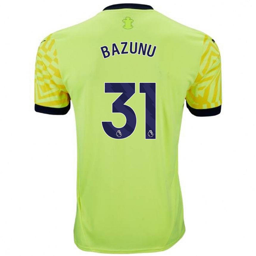 Kids Football Gavin Bazunu #31 Yellow Away Jersey 2024/25 T-Shirt