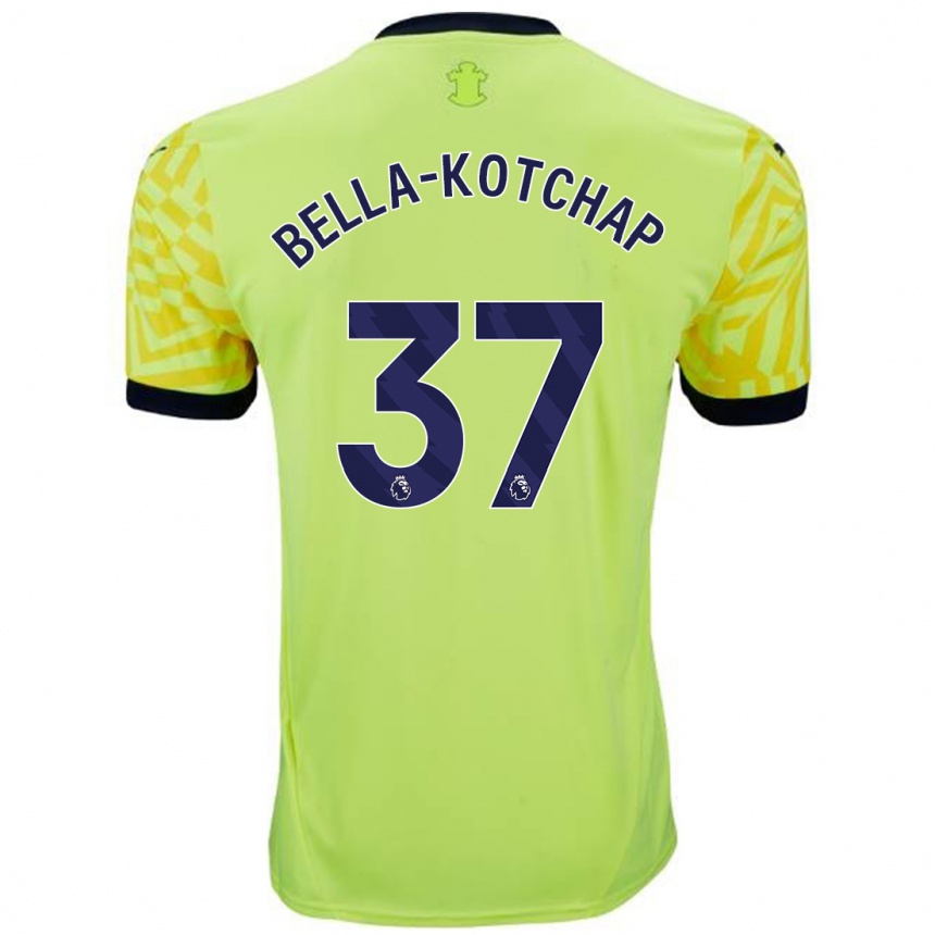 Kids Football Armel Bella-Kotchap #37 Yellow Away Jersey 2024/25 T-Shirt