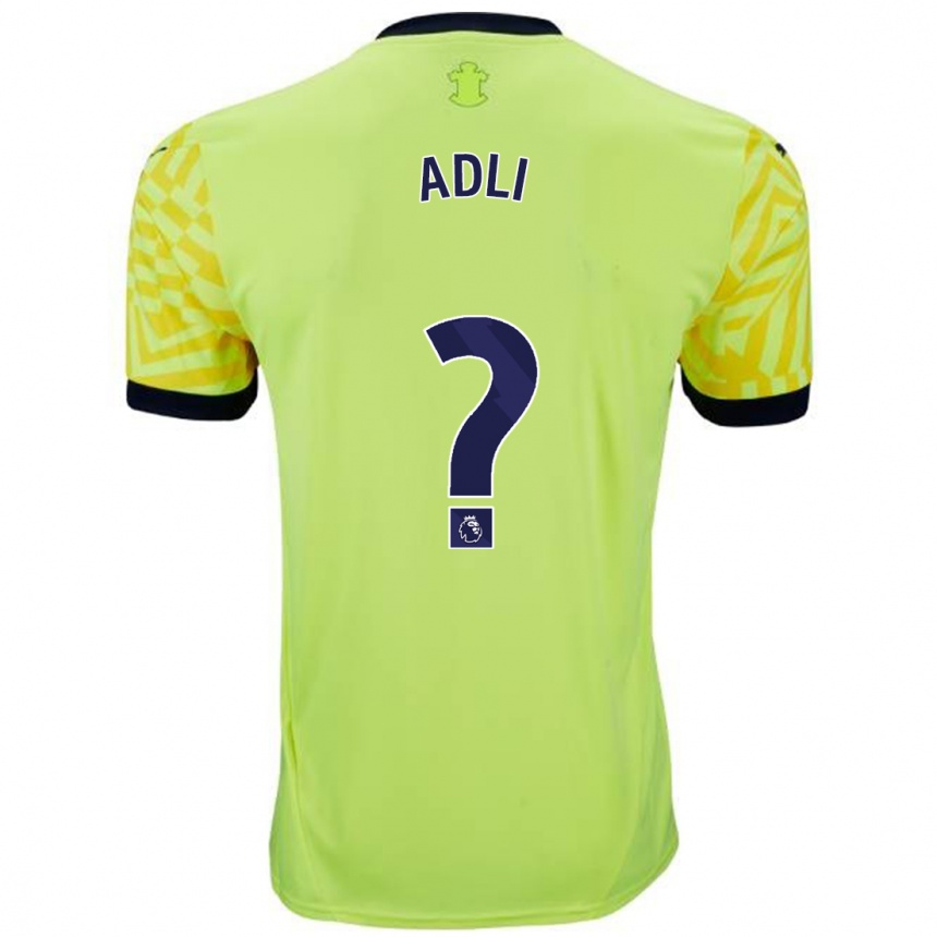 Kids Football Mohamed Adli #0 Yellow Away Jersey 2024/25 T-Shirt