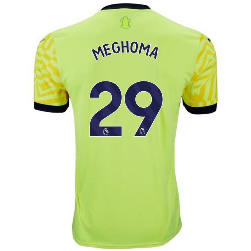 Kids Football Jayden Meghoma #29 Yellow Away Jersey 2024/25 T-Shirt