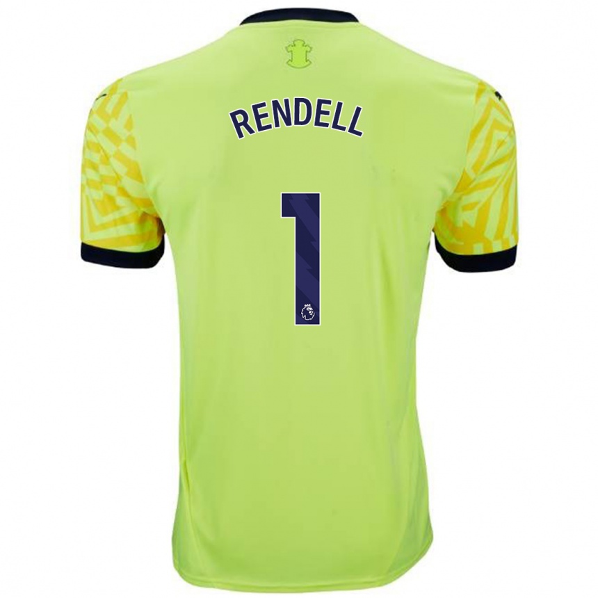 Kids Football Kayla Rendell #1 Yellow Away Jersey 2024/25 T-Shirt